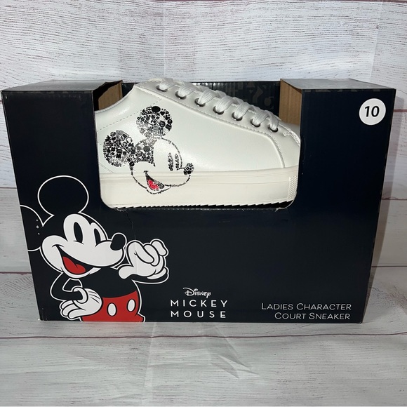 Shoes Disney Mickey Mouse Head Character Court Sneakers Shoes Aldi